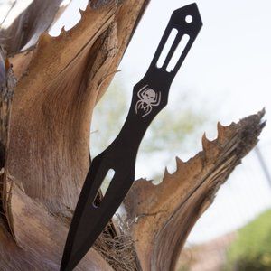 Best Black Throwing Knives (Pack of 6 with Wrist Sheath)